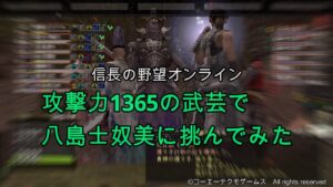 信長の野望オンライン:攻撃力1365の武芸で八島士奴美に挑んでみた