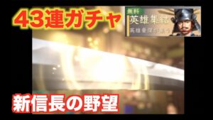 【新信長の野望】43連ガチャを回し、SSR武将をGetせよ！！