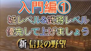 【新信長の野望】入門編①城レベル&武将レベルアップを優先して行きましょう。