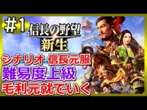 【信長の野望 新生 Switch版】#1 待ちに待った新作!シリーズほとんどやった事ないが・・・難易度 上級でいくぞ!勢力 毛利元就!シナリオ 信長元服 1546年1月~