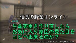 信長の野望オンライン:生命家臣を作り直したら お気に入り家臣の見た目をコピペ出来るのか?