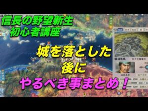 【信長の野望 新生初心者講座】城を落とした後に必ずやるべき事❕【初心者必見】新生動画 nobunaganoyabou